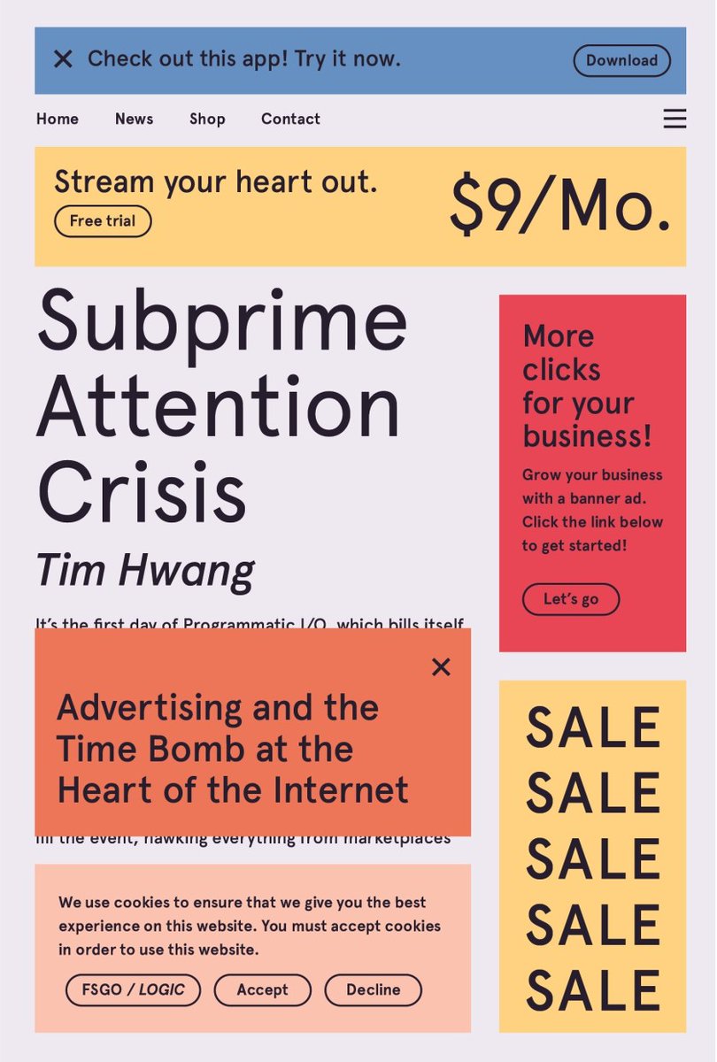 And to be clear, there is a LOT of fraud in ad-tech.  @timhwang calls it a "Subprime Attention Crisis," where the ads are fake, the clicks are fake, the publishers' inventory is fake, the whole thing RIDDLED with fraud. https://pluralistic.net/2020/10/05/florida-man/#wannamakers-ghost16/