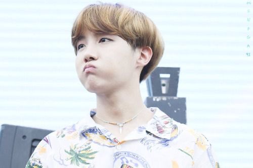 Hoseok in a cute Hawaiian shirt - a short thread