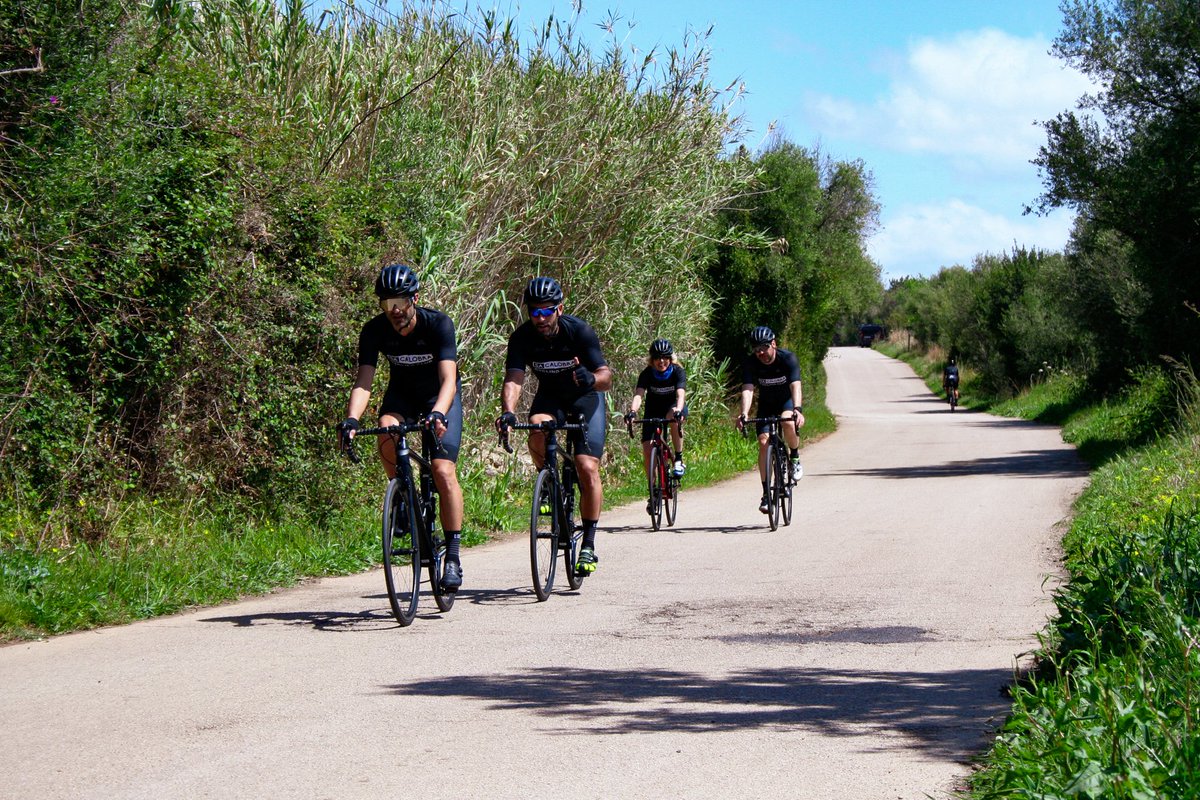 sacalobracc's tweet photo. After a two days of bad weather, the sun is back in Mallorca. Just on time for the first day of our cycling camp! Our route today? A 3-hour ride through the Mallorcan countryside with two climbs: Santa Llucia &amp; Santa Magdalena. The perfect warm up for the week to come! https://t.co/8Bhji6tIkt