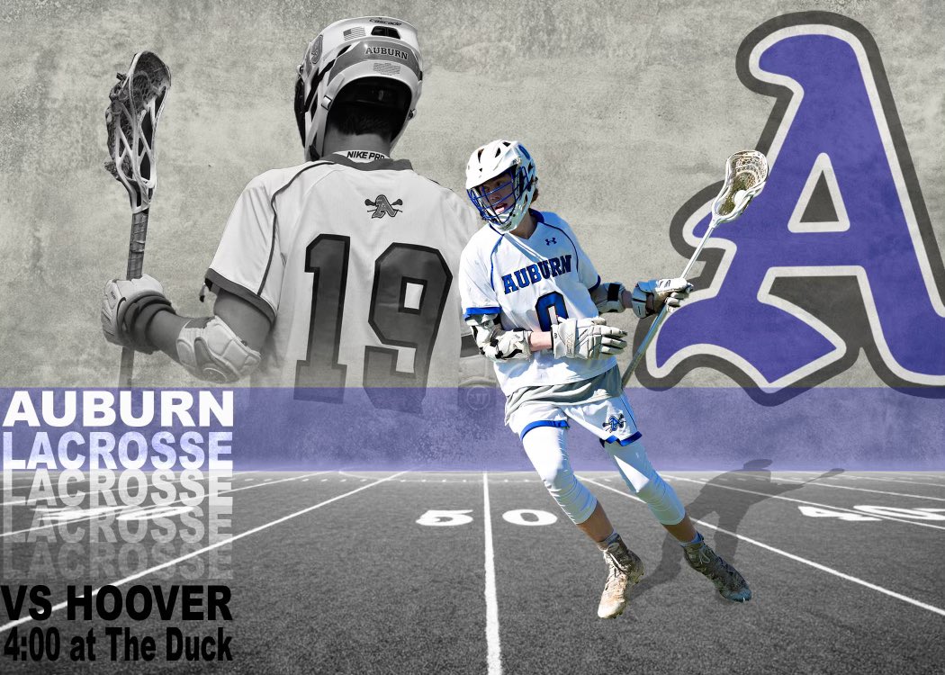 It’s GAMEDAY!!!!  JV plays Hoover at 2pm and Varsity plays at 4pm. FREE ADMISSION and free parking at the Duck. @AHSAuburnTigers <a href="/ACSAthleticDept/">Auburn City Schools Athletics</a> <a href="/BhamLax/">GBYLA</a> <a href="/PrepsNet/">PrepsNet</a>