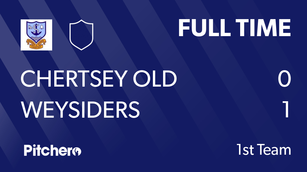 FULL TIME: Chertsey Old Salesians 0 - 1 Weysiders
#CHEWEY #Pitchero
pitchero.com/clubs/chertsey…
