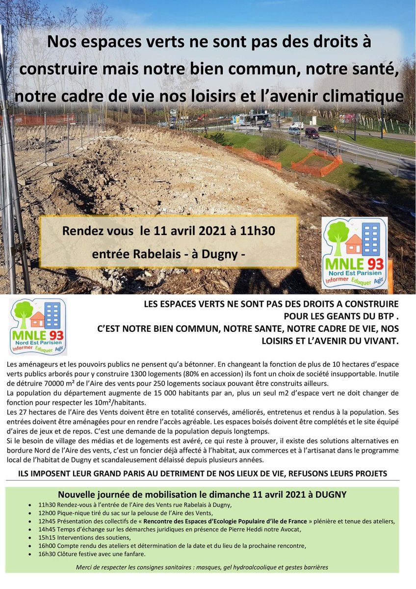 insoumiscom_93's tweet photo. .@capanema_silvia,@Clem_Autain,militants insoumis, citoyens et collectifs présents à #Dugny:non à la bétonisation et à la spéculation.Nous soutenons le #MNLE93, notre groupe avait voté contre la cession de l’aire des vents auj. retoquée par la justice. #écologiepopulaire #JOP2024 https://t.co/bPn208MCfy