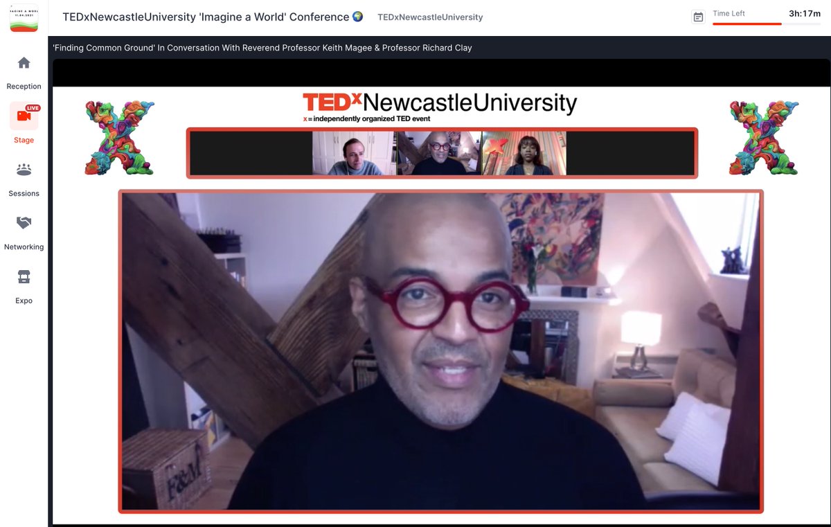 'When we all see ourselves as the other, we bring about powerful and meaningful change.' – Reverend Professor @keithlmagee in conversation with Professor Richard Clay on 'Finding Common Ground' #TEDxNewcastleUniversity  #ImagineaWorld  #TEDx