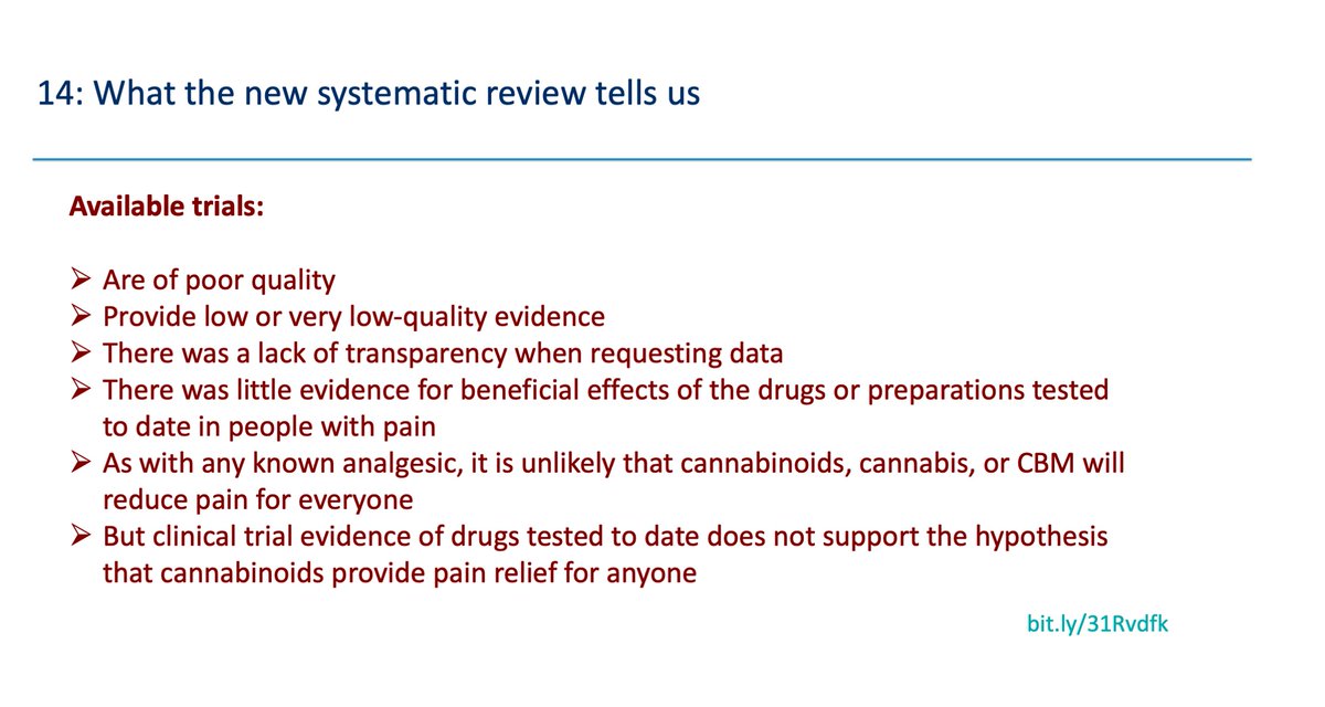 The systematic review ( http://bit.ly/31Rvdfk ) conclusions made for pretty depressing reading
