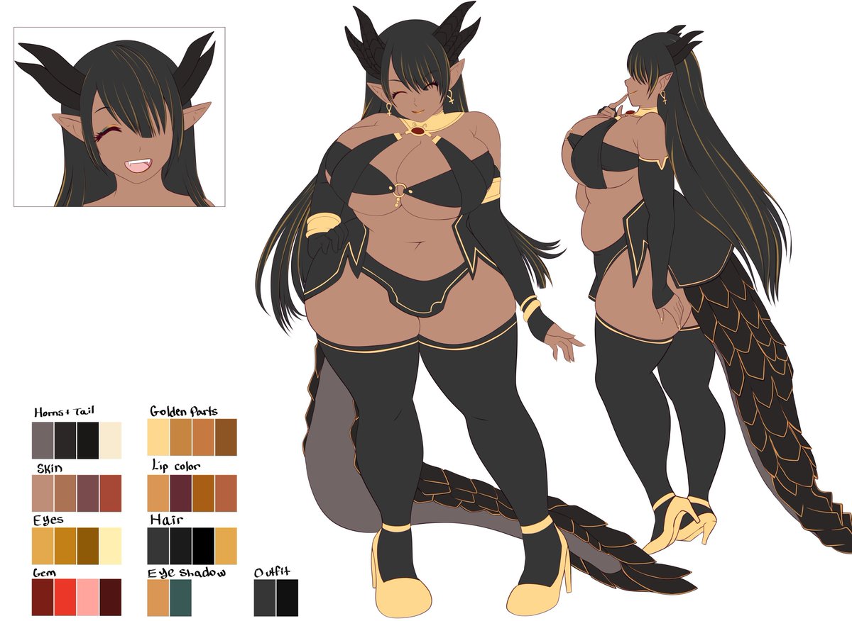 I'm gonna update this thread! The update to the Ref sheet is now here! Check it out~! Drawn by the fantastic  @sweetdreamcoffe! Further updates to come~