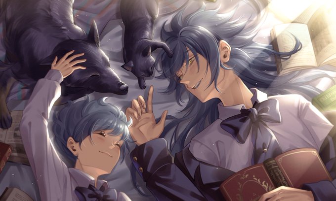 「blue hair brothers」 illustration images(Popular)