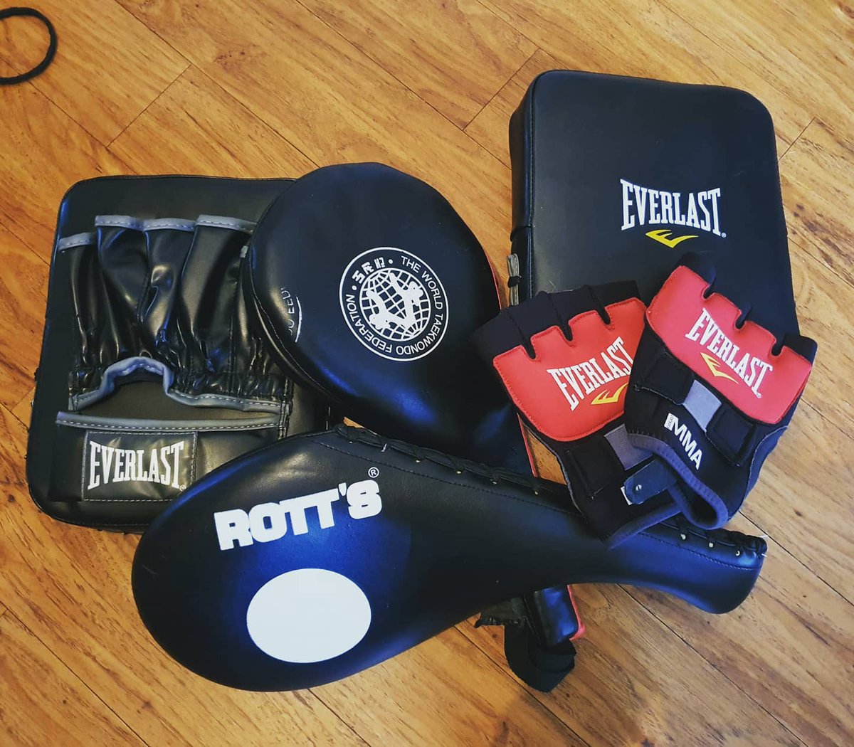 Jenoir77Lewis's tweet photo. Counting down the days until the dojo doors open again. It's a lifestyle, not a hobby. 🥋 

#martialarts #RAFMA #padwork https://t.co/3RY37aWeeN