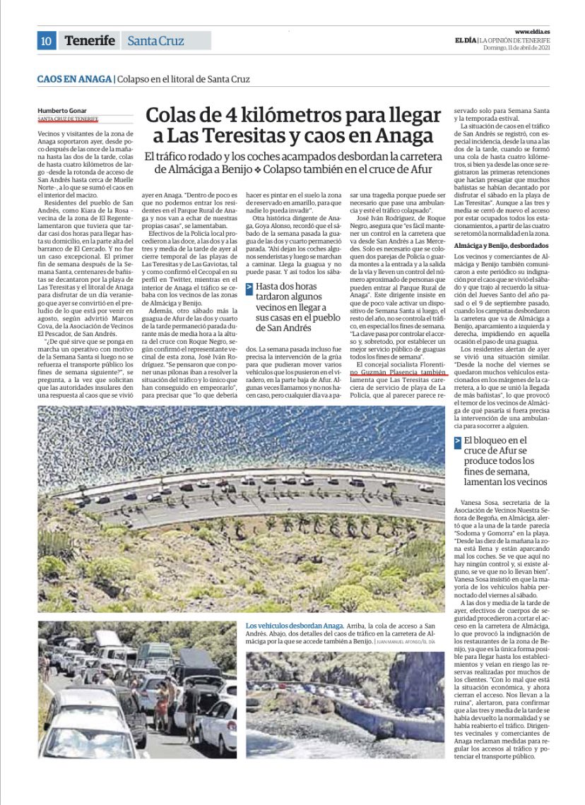 carlostarife's tweet photo. Leo con atención dos noticias en @eldia y @diariodeavisos que me preocupan y que tienen que ver con movilidad. Actualmente es el @CabildoTenerife el competente para resolver los temas de movilidad de ANAGA pero entre todos debemos dar solución a estos problemas (abro hilo) https://t.co/ooxZUZw1jd