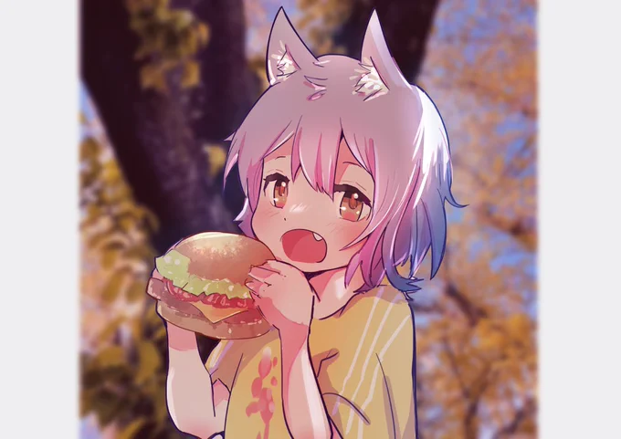 昨日の配信で描きました!
https://t.co/AdWRK80gC1

狐少年、ハンバ-ガーを食す

#今日のお絵かき 