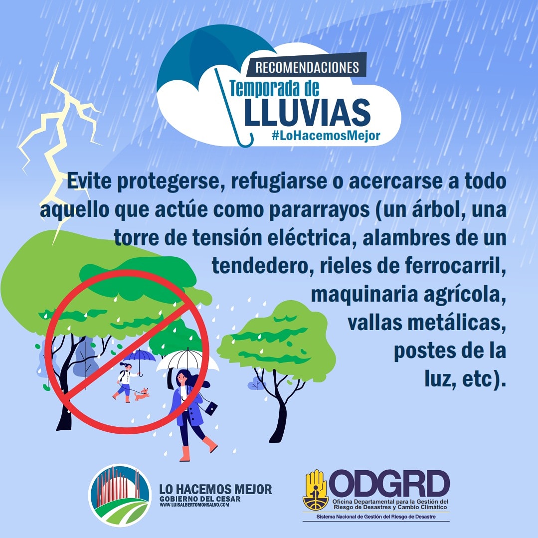 En #TemporadaDeLluvias no se exponga a situaciones de riesgo, la prevención es nuestra mejor opción.