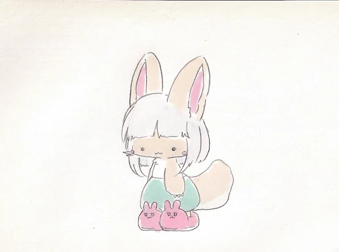 かわいいスリッパをはくナナチ。
#イラスト #メイドインアビス #お絵描き 