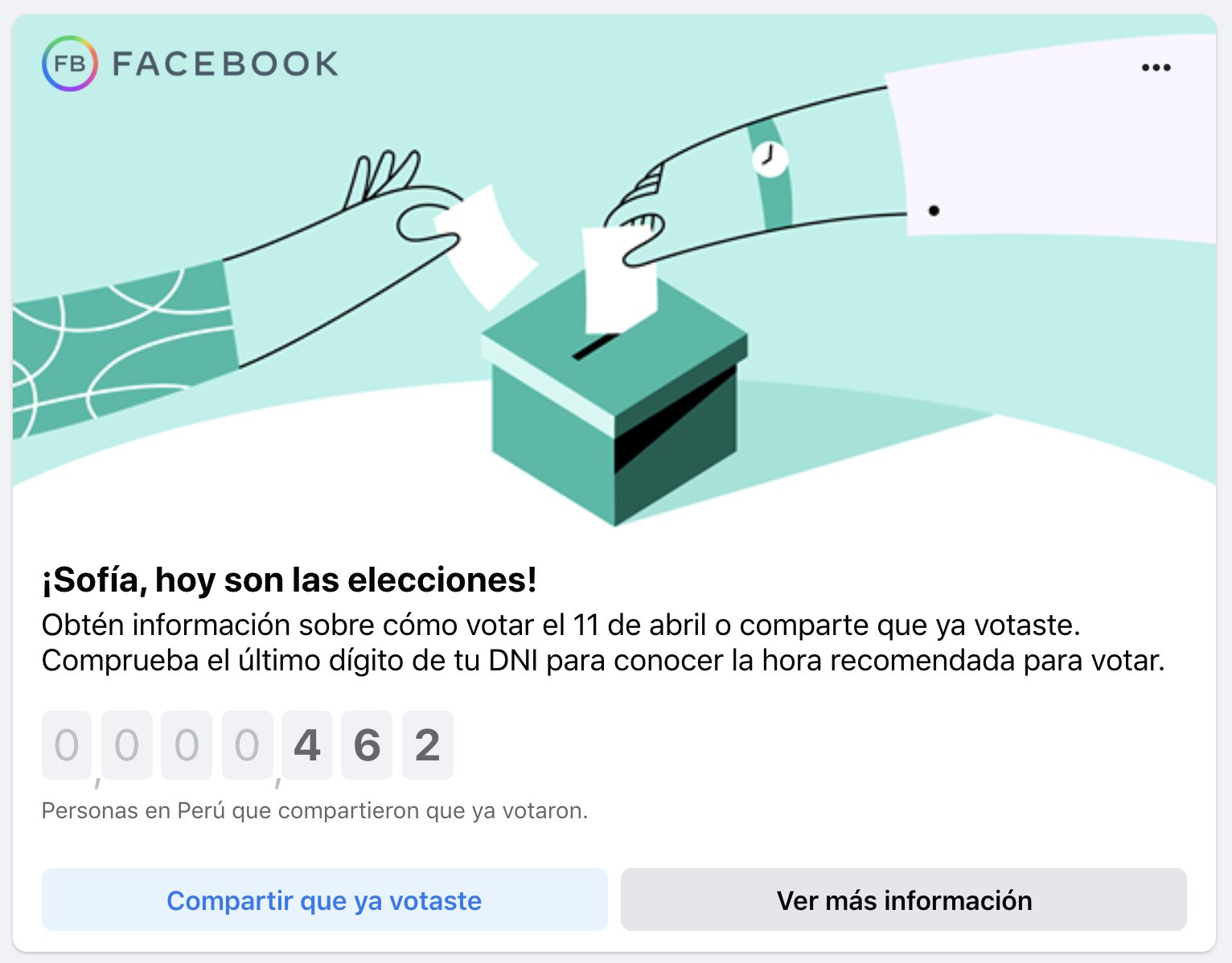 Elecciones 2021 Facebook Promueve Participacion Con Funcion Ya Vote Noticias Agencia Peruana De Noticias Andina
