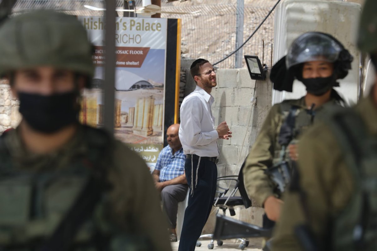 gazaapost's tweet photo. #photos of settlers storm #Nabea' Tal Al-Sultan in #Jericho, under the protection of the Israeli occupation.

By: Suleiman Abu Srour https://t.co/6r7NHT9kiC