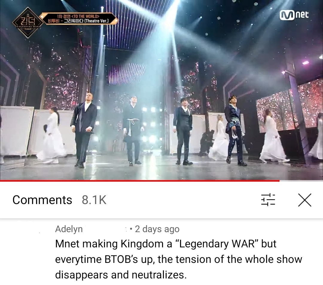 "... Everytime BTOB is up, tension of the whole show disappears and neutralizes." #BTOB_ON_KINGDOM