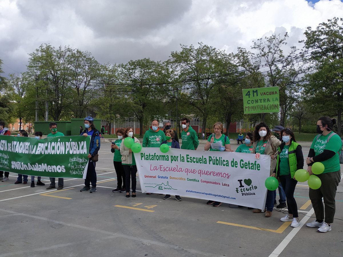 Termina la manifestación en Getafe, contra la privatización de las EEII, contra la construcción por fases y contra los cierres de aulas en #Getafe.
#GetafeSeMueve
#CEIPCervantesGetafeCompleto 
#NoALaConstrucciónPorFases