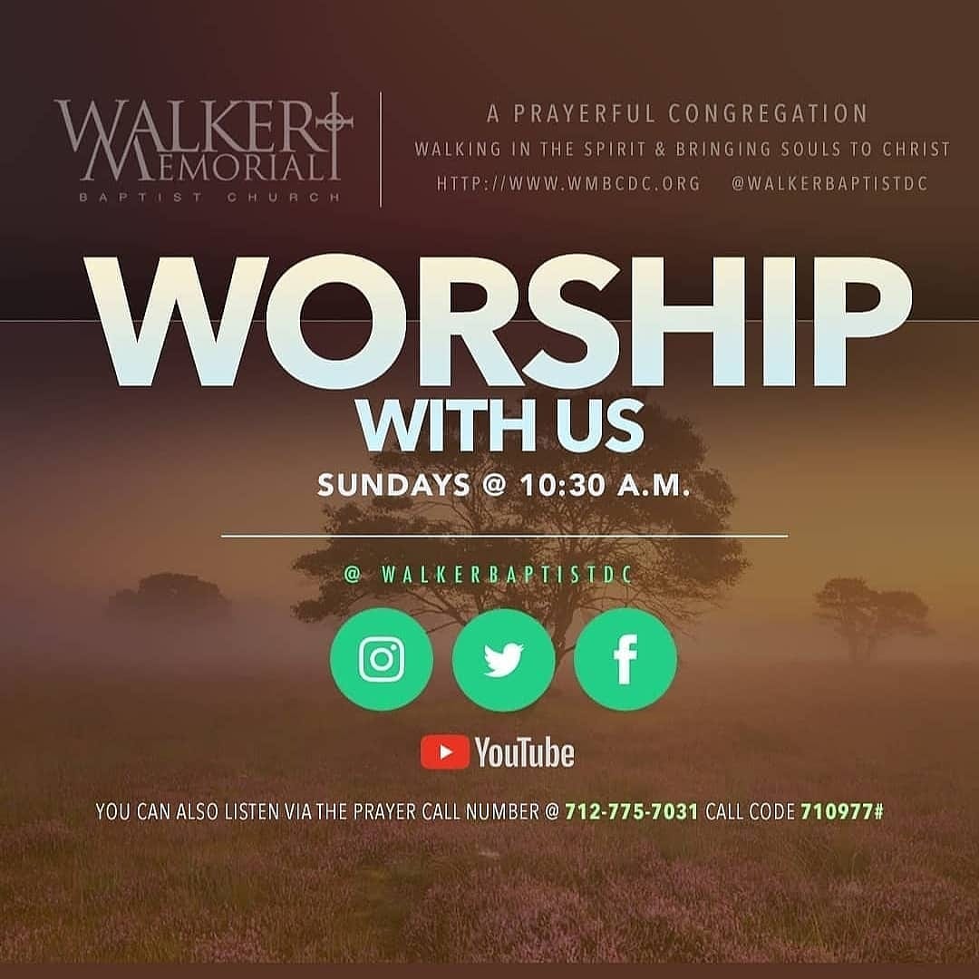 WalkerBaptistDC's tweet photo. Worship with us today at 10:30 AM. You can view service via @walkerbaptistdc website, YouTube or Facebook.
.
.
#SupersoulSunday #SundayService #DcChurch #UStreet https://t.co/vFOVjodcAX