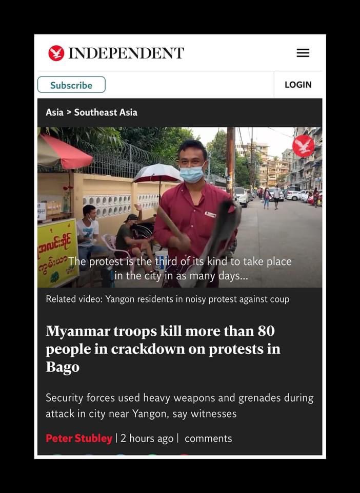 KhinSandi20's tweet photo. #WhatsHappeningInMyanmar  #RejectMyanmarMilitaryCoup  #SaveMyanmarDemocracy https://t.co/22EHiKJdcz