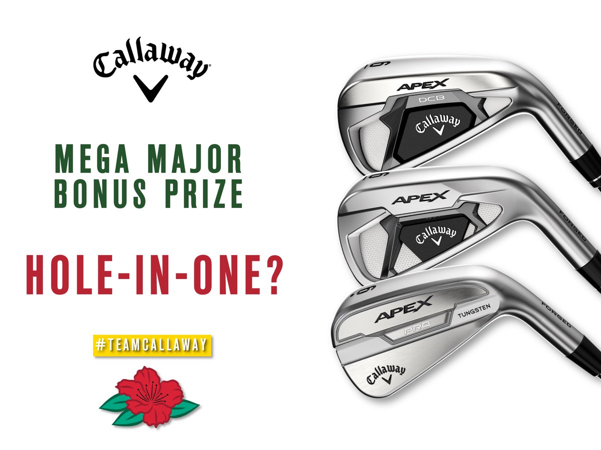 🌸🏌️‍♂️ FINAL MEGA MAJOR BONUS PRIZE ⛳️🌺

If any #TeamCallaway Player gets an ace today on the Par 3 16th, you stand the chance of winning a full set of Callaway Apex Irons!

To ENTER, simply RETWEET &amp; FOLLOW! Good luck (and good luck #TeamCallaway!)

#TeamCallaway | #Apex21