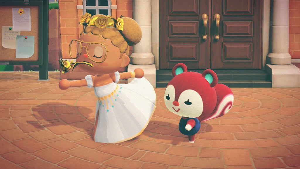 Gold_Rose_Joy's tweet photo. Sunday Morning Yoga 🧘🏽‍♀️#animalcrossing https://t.co/JwMy4lrxqk