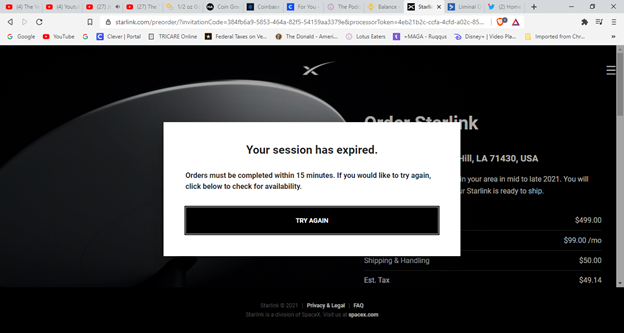 QuinctiusLucius's tweet photo. What the F*ck is wrong with the 
@SpaceXStarlink
 (https://t.co/dKAOINXM73) website? Try to fill out the application it immediately goes straight to: #help!! https://t.co/CFXvbXlbpR
