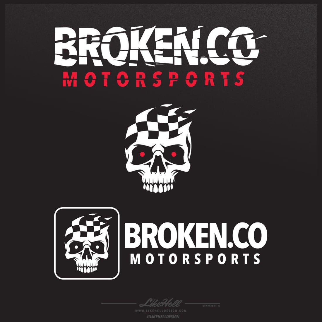 LikeHellDesign's tweet image. A few logo variants for Broken Co for their recent motorsports project 🏁💀

#likehelldesign