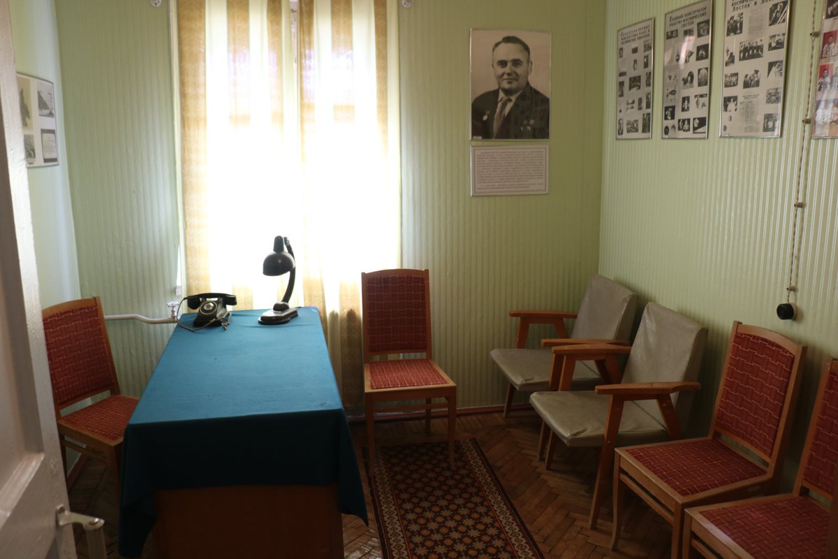 Chief engineer Korolev had a similar house next to Gagarin's, where they prepared the last details of the flight. These were among only a few highly secret buildings in hundreds of miles of empty steppe back then.  #Gagarin1961