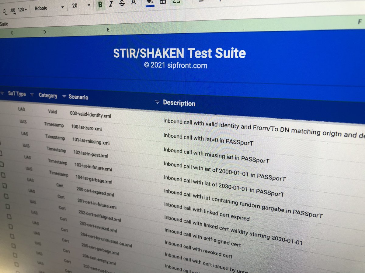 andreasgranig's tweet image. Crafting a nice and extensive automated test suite covering #stirshaken for next week‘s #opensipit 🤡 #Telco #Testing