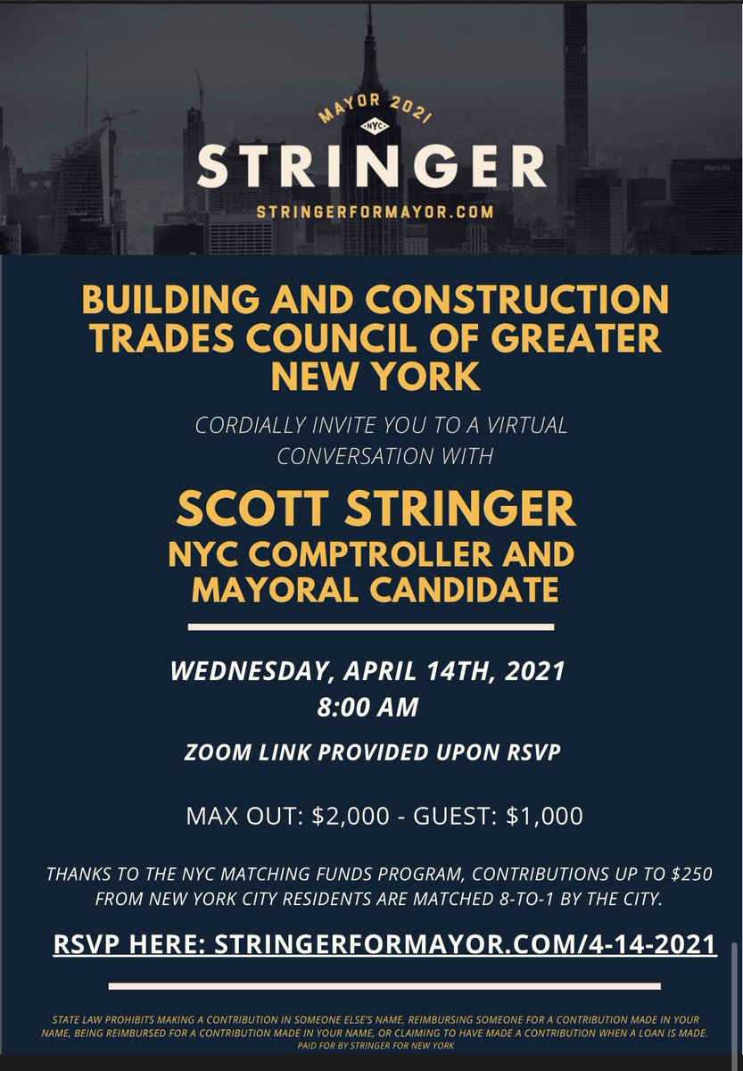 _mattfunk's tweet photo. I am pleased to announce that my good friend Gary LaBarbra and the entire executive board of the NYS Building Trades has endorsed Scott Stringer @NYCComptroller for mayor.  Thank you in advance for joining me as we support a true champion of justice and worker safety. https://t.co/TYPMvyfxyn