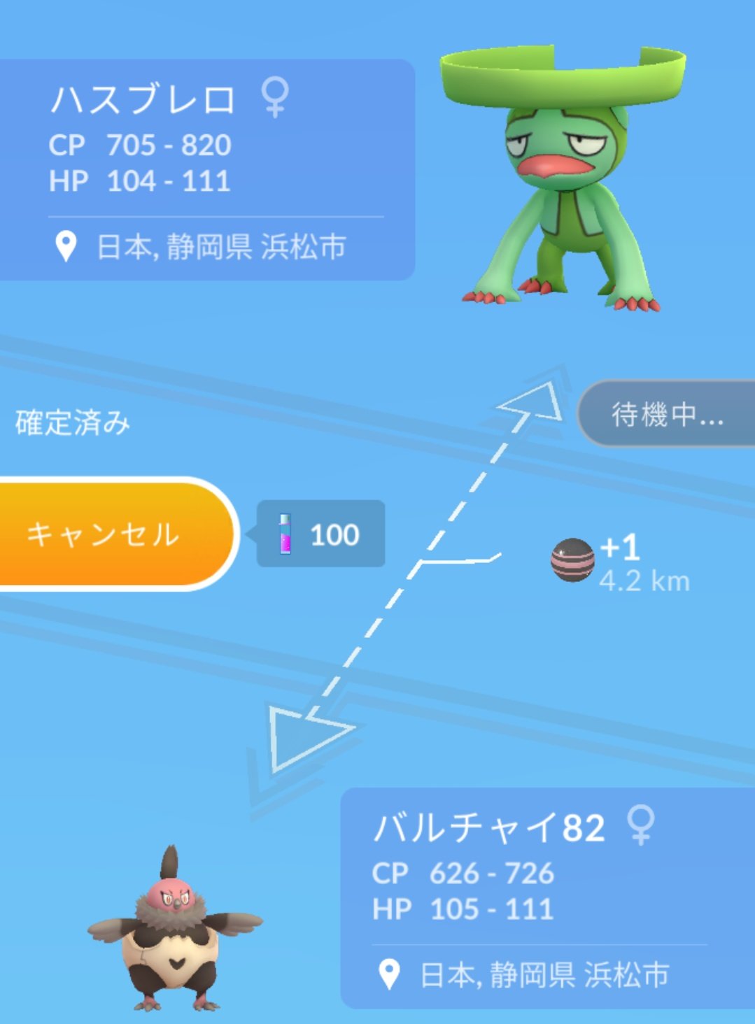 かっちゃん ８ ８gofest横浜 昨日ポケモンｇｏでゲットしたキラポケモンその６ キラハスブレロ 初ゲット 昨日 おととい ゲットした ハスブレロ と １週間前に孵化した バルチャイ を交換したら キラハスブレロ になりました ルンパッパ