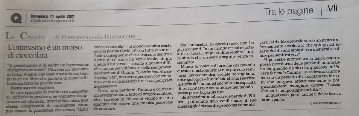 francescapaola3's tweet photo. Manca la visione d'insieme, in un momento storico dove anche la speranza ha deciso di ritirarsi nelle sue stanze, siamo funamboli in equilibrio su di una corda intrecciata da incertezze.
Ne parlo questa domenica sul @LAltravoce #insertocuoturale #Mimì #rubrica #LeChicche https://t.co/YqpS0mErja