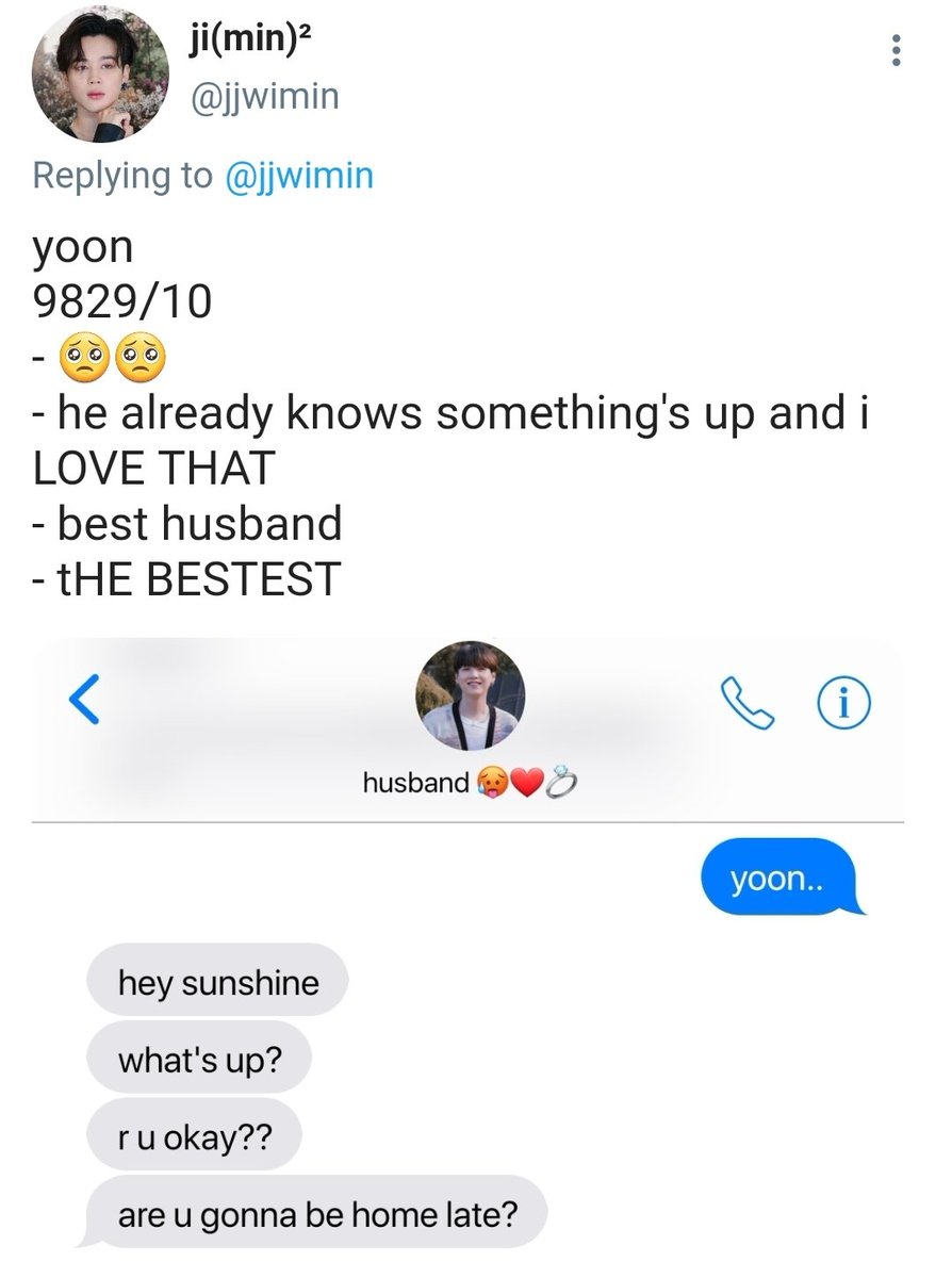  #yoonmin - rating my husband's responses to the names i call him thread