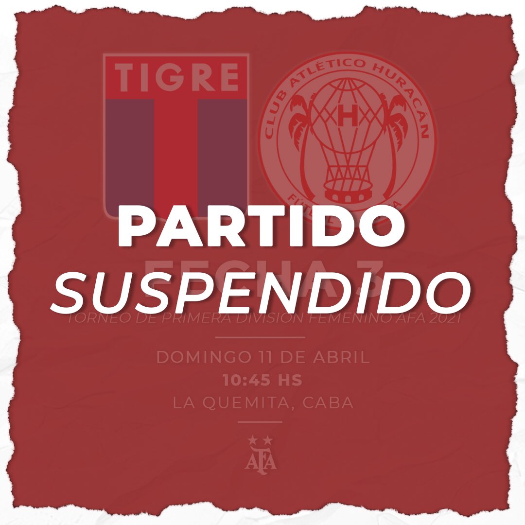 CAHuracanFP's tweet photo. ⛈ Debido a las intensas lluvias que azotaron la Ciudad de Buenos Aires, los partidos frente a Tigre, tanto del equipo masculino como del femenino, fueron suspendidos y serán reprogramados.

#Huracán #FutbolPlaya 🎈 https://t.co/ovOD7kxUwc
