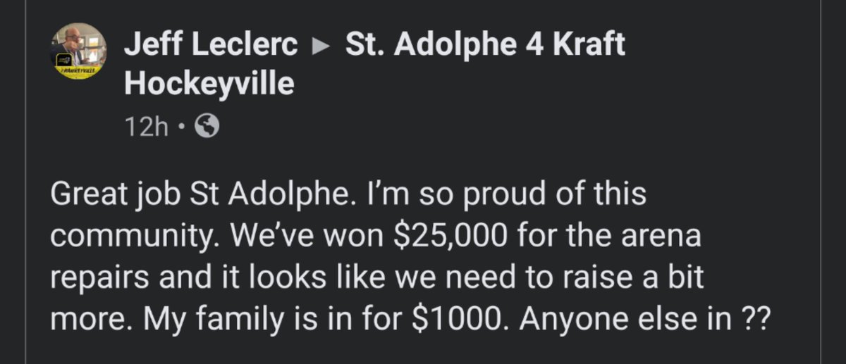 St.Adolphe - Hawkeyville tweet media