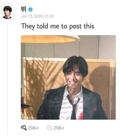 when taehyung posted his pic then jk suddenly asked him who told him to post it 