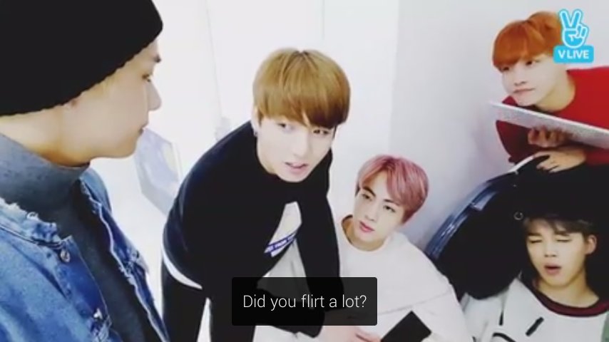 "did you flirt a lot?" "I've practiced" 