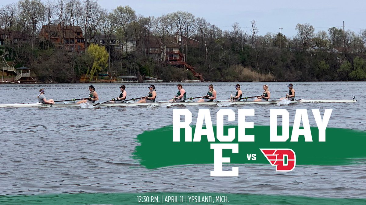We're back on Ford Lake for round 2⃣

 It's RACE DAY‼️ 

🆚 Dayton
📍 Ford Lake
🕘 12:30 p.m.
📊 EMUEagles.com

#EMUEagles | #HoldTheRope