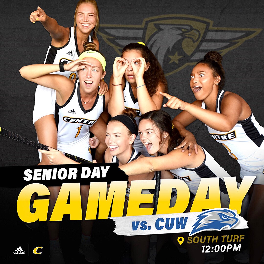 CentreFH's tweet photo. SENIOR DAY
๐ถ๐ฐ๐ผ๐ด๐ณ๐ฐ๐
๐ South Turf Complex
โฐ 12pm vs. @cuwfh
Senior Ceremony will begin at 11:40am. Come cheer on your Colonels and celebrate our outstanding senior class!
#centrefh #fieldhockey #d3fh https://t.co/a4wUS2cpkh