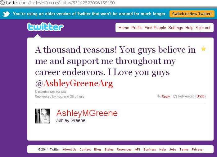 a little reminiscing about how I met  @AshleyMGreene back in 2010 in argentinamost of you won't remember but this account started as @/AshleyGreeneArg (handle got stolen later) and was kind of successful in the fandom