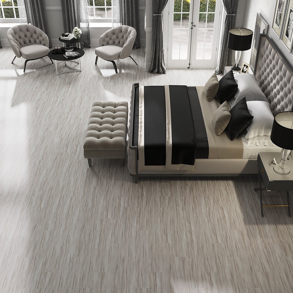 liveonlucida's tweet photo. What in this room screams "luxury" to you?

The neutral tones?
The artfully made bed?
The tufted furniture?
The subtle, soft hints of wood grains on the floor?

Yeah, it's definitely the floors.

Featuring BaseCore #908 in Winter. https://t.co/rfwuLUMNqw