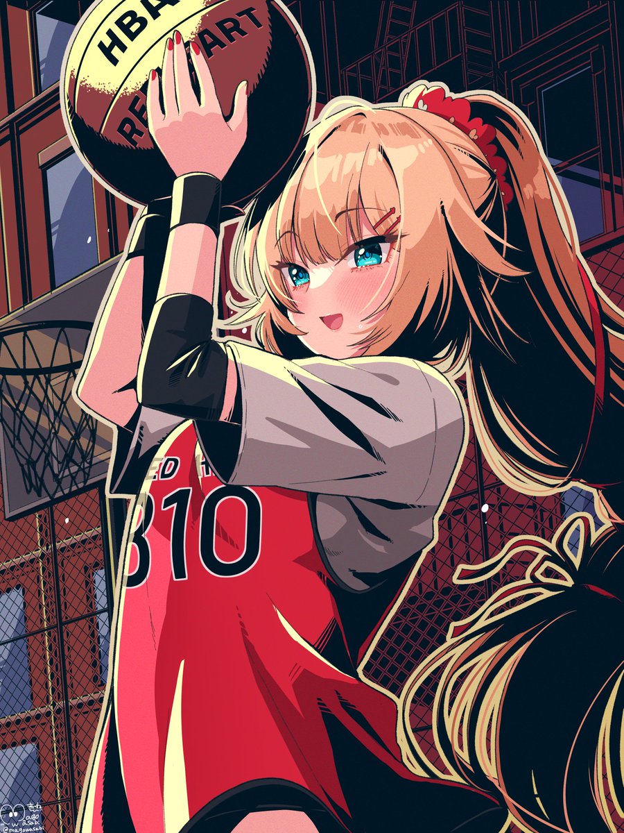 magowasabi's tweet photo. basketCHAMA #はあとArt https://t.co/E9BemdTTTw