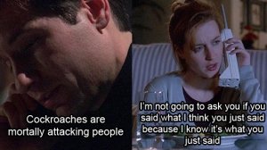  #txfWarOfTheCoprophages mulder calling Scully on a regular basis on whatever he's doing & wherever he is, talking about mundane stuff & asking about what's she's wearing is boyfriend SOP to me  #spookythingsmuldersays