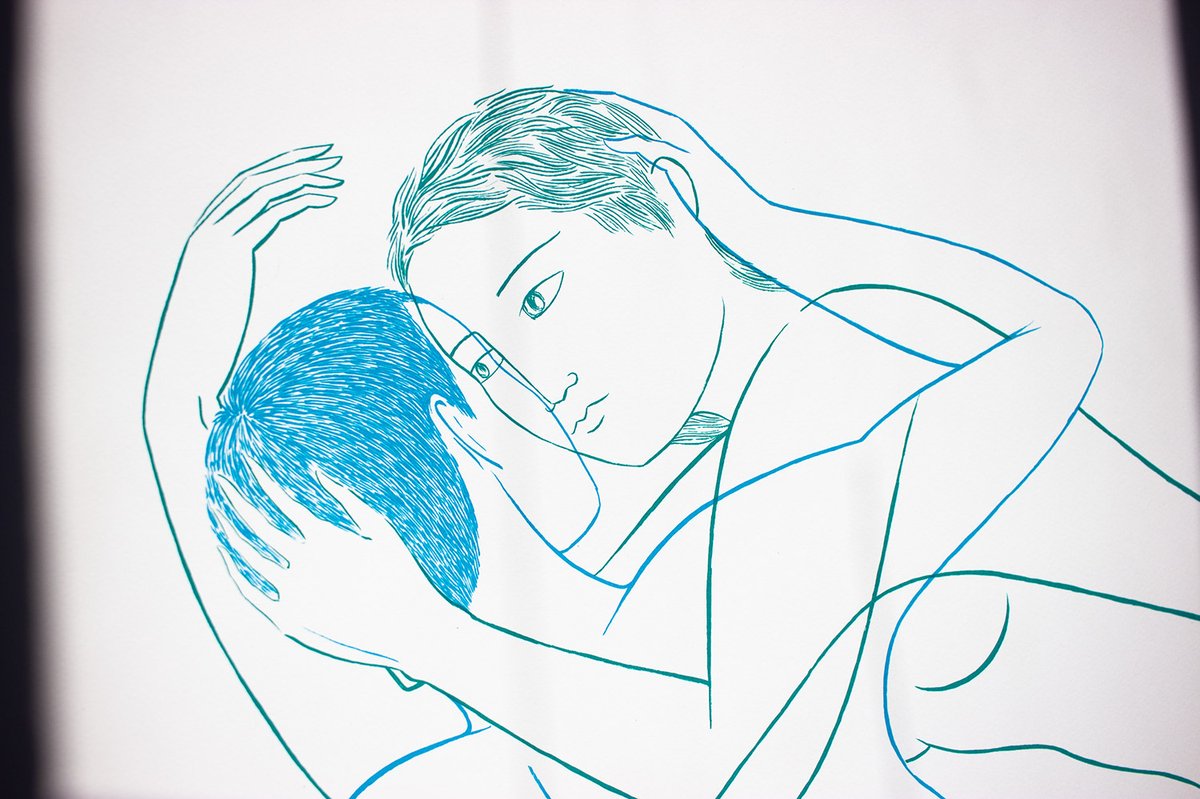 👁️ Detail from 'Stargazers' ⁠
Two colour screenprint on 315gsm Madrid Litho. Limited Edition of 12. ⁠