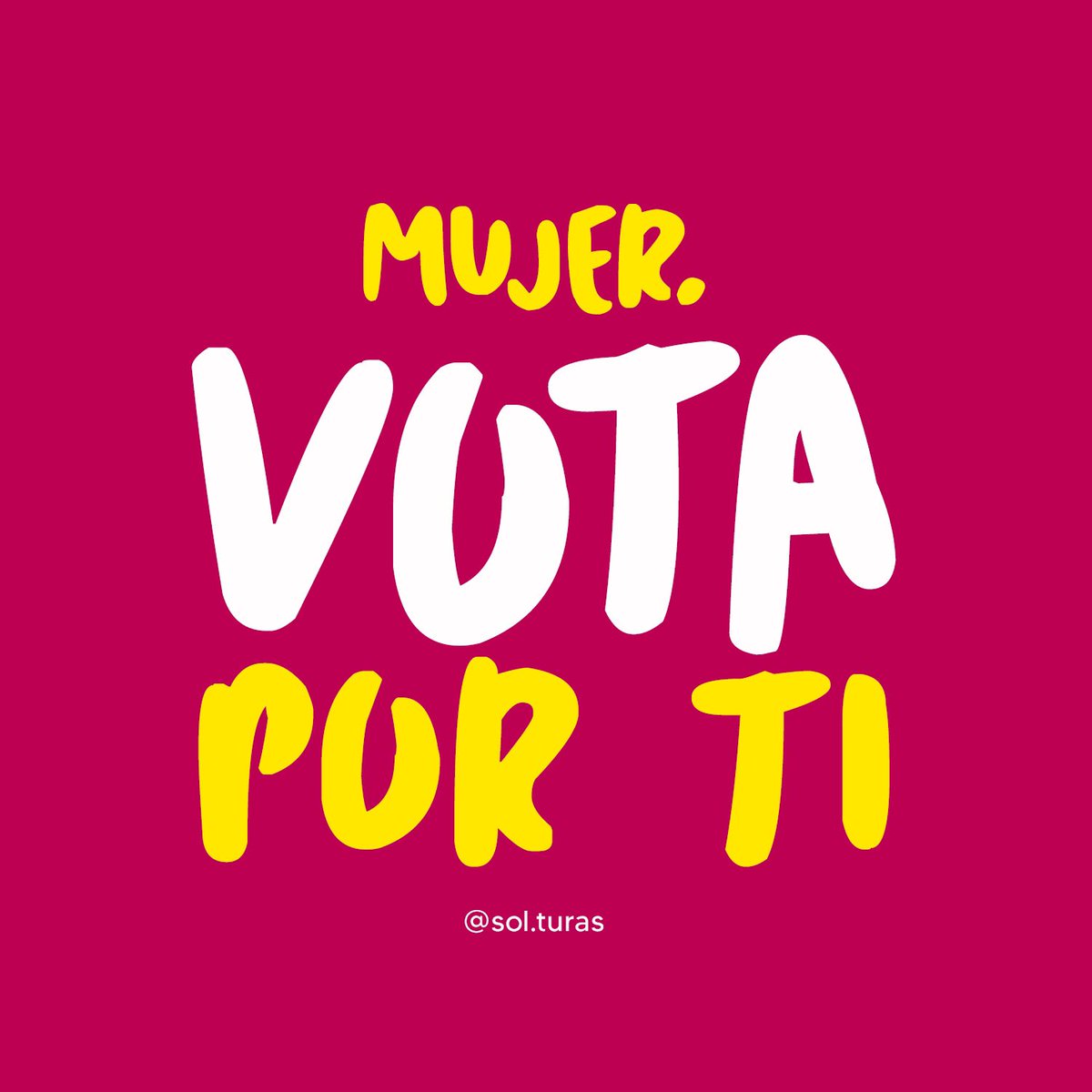 solturas1's tweet photo. Mujer, vota por y para ti 💚❤️ https://t.co/8PKGN7Szf0