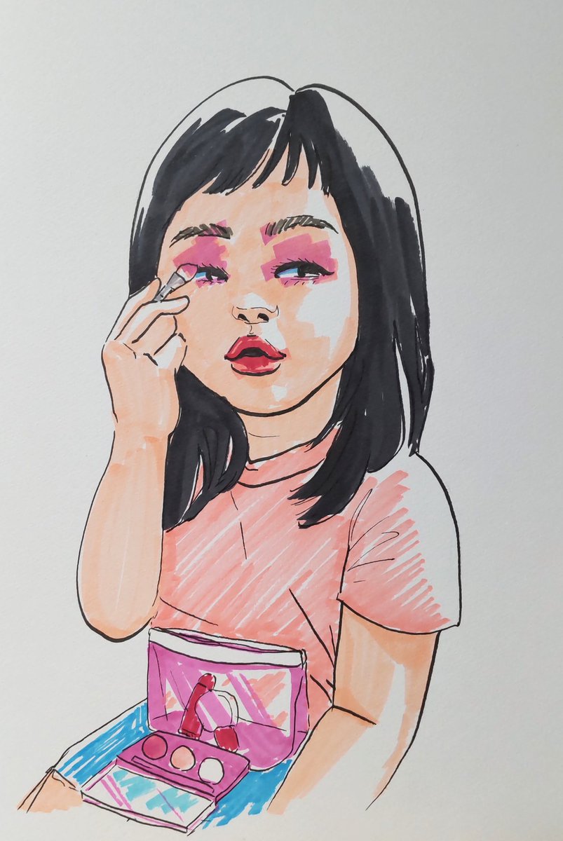 4才 初めてのお化粧 お絵描き イラスト アナログ 女の子 子供 化 おか ももこ 絵のお仕事大歓迎 のイラスト 4才 初めてのお化粧 お絵描き イラスト アナログ 女の子 子供 化 おか ももこ 絵のお仕事大歓迎 のイラスト