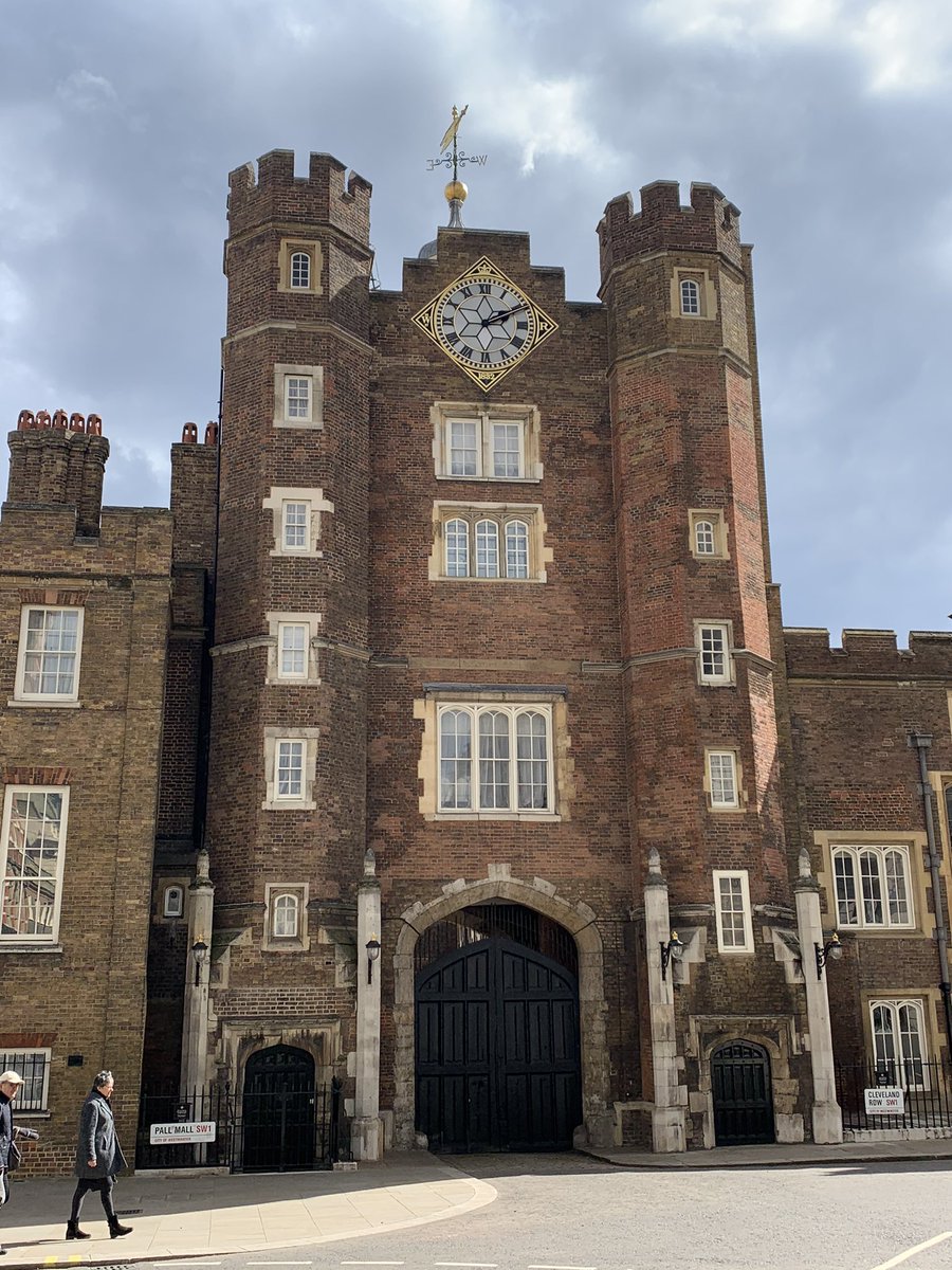 St James Palace stood on the site of a leper hospital that Henry VIII took over after the dissolution of the monasteries. Mary I died in the palace, & Elizabeth held court here. It was the setting for several of Ben Jonson’s masques.