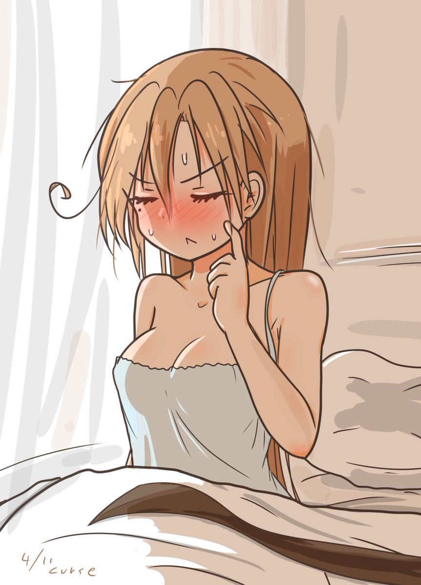 秋雲(艦これ) 「昨夜なにかやってしまったような気がするモーニング秋雲さん
#艦これ版深夜の真剣お」|curse @🍈委託中のイラスト