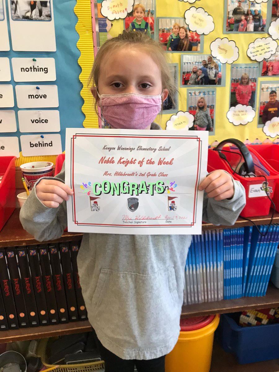 2nd grade’s newest Noble Knight- Congratulations! 🎉👍🏻😀 #whatmakesKWgreat