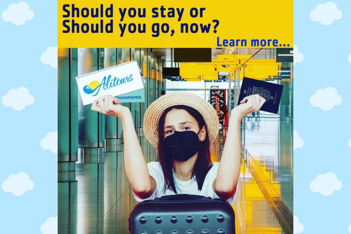 Alitours's tweet image. 🇨🇦 Since the Canadian Government has suspended travel to Mexico and the Caribbean, EUROPEAN Travelers, are pondering whether to stay or go. ✈️ #Covid19 #Coronavirus #covidupdate #COVIDalert #europe #travel
⚠️Click the 🔗 in bio for more info!