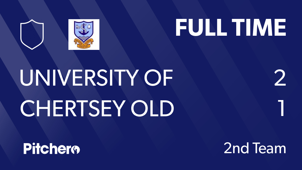 FULL TIME: University of Surrey B 2 - 1 Chertsey Old Salesians
#UNICHE #Pitchero
pitchero.com/clubs/chertsey…