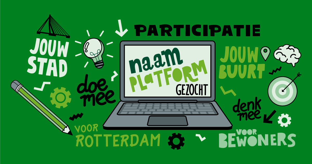 rotterdam's tweet photo. Het nieuwe digitale #participatieplatform is dรฉ plek waar jij als Rotterdammer vanaf eind 2021 kunt meedenken, meepraten, meedoen en meebeslissen. Denk nu al mee over de naam van het dit nieuwe platform? ๐https://t.co/HoCpw0cIPX
#Participatie #Rotterdam #DenkMee #DoeMee https://t.co/ih6Bv06q6r